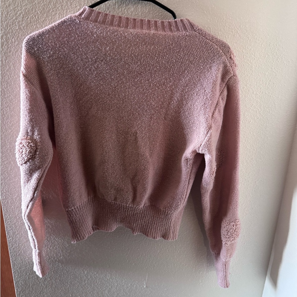 SHEIN Blush Heart Textured Sweater - Picture 2 of 3